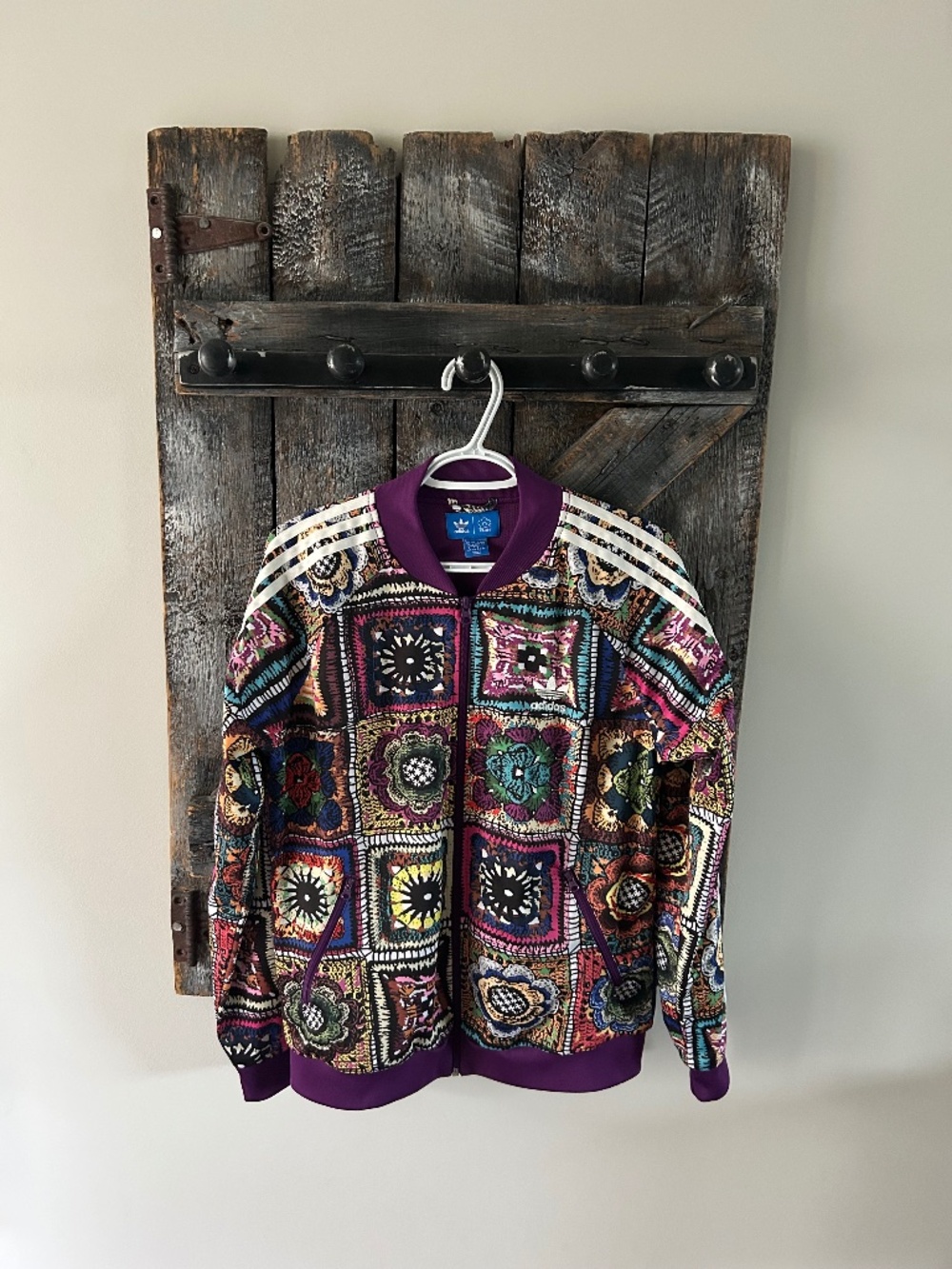 Women's Adidas Farm Rio Jacket Crochita Floral Full Zip Aztec